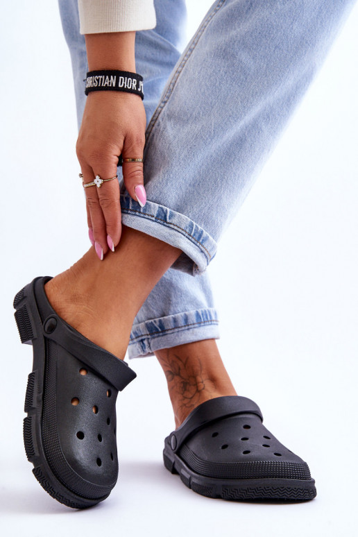 Women's Rubber Crocs Black Rabios Women's Rubber Crocs Black Rabios