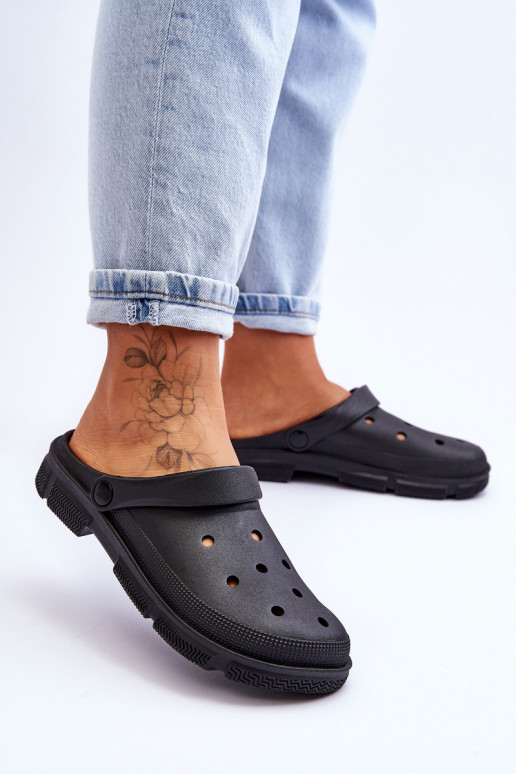Women's Rubber Crocs Black Rabios Women's Rubber Crocs Black Rabios