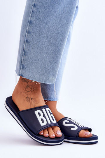 Women's Big Star Classic Slippers JJ274A323 Navy Blue 2