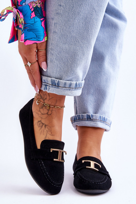 Classic Slip On Loafers Black Carly Classic Slip On Loafers Black Carly