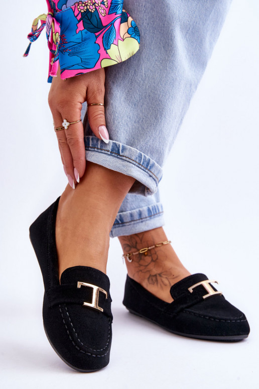 Classic Slip On Loafers Black Carly Classic Slip On Loafers Black Carly