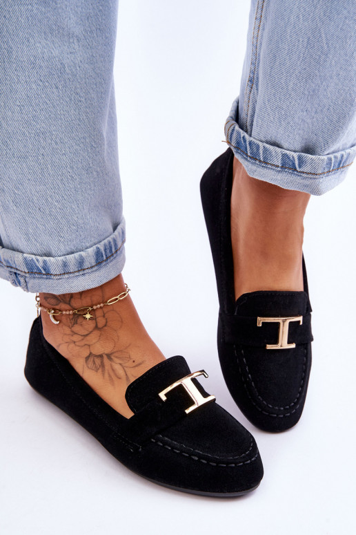 Classic Slip On Loafers Black Carly Classic Slip On Loafers Black Carly