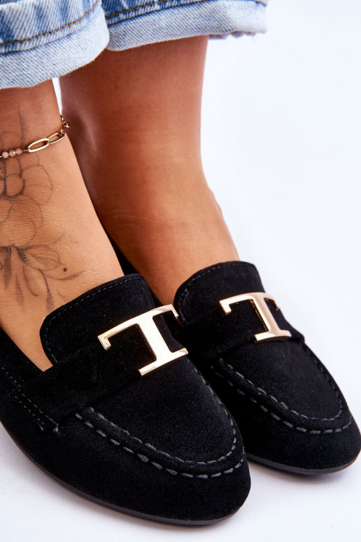 Classic Slip On Loafers Black Carly Classic Slip On Loafers Black Carly