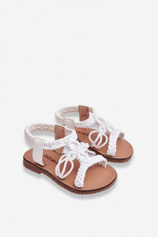 Children's Braided Slip-on Sandals White Tracy Children's Braided Slip-on Sandals White Tracy