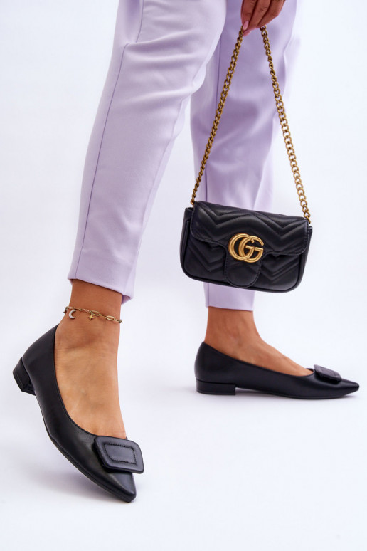 Classic Ballerinas With Decoration Black Rivea Classic Ballerinas With Decoration Black Rivea