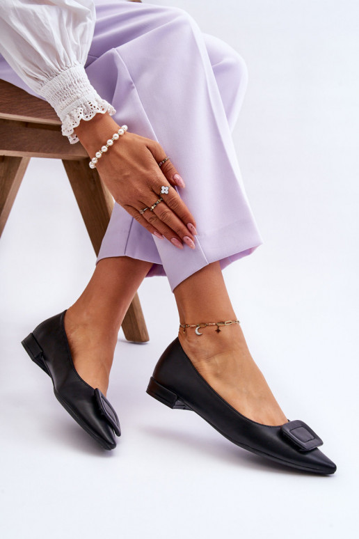 Classic Ballerinas With Decoration Black Rivea Classic Ballerinas With Decoration Black Rivea
