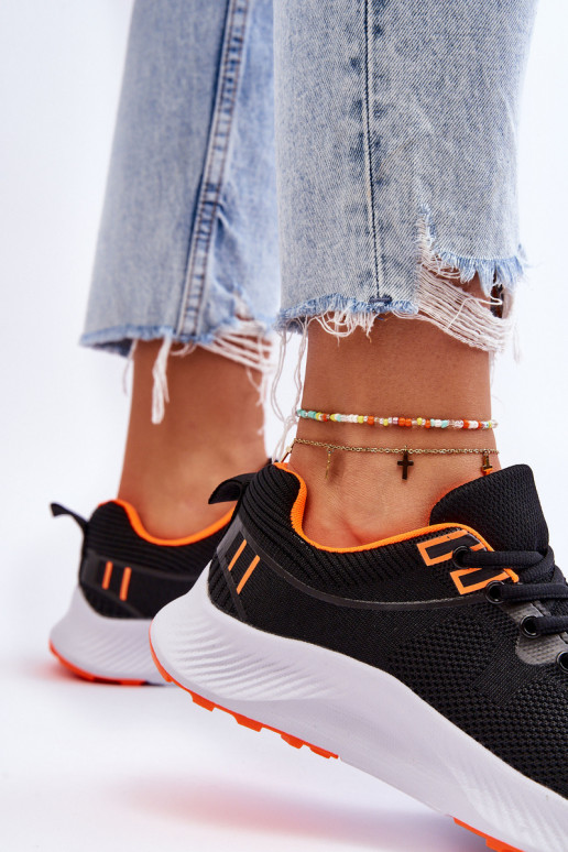 Classic Women's Sport Lace-Up Shoes Black and Orange Darla Classic Women's Sport Lace-Up Shoes Black and Orange Darla