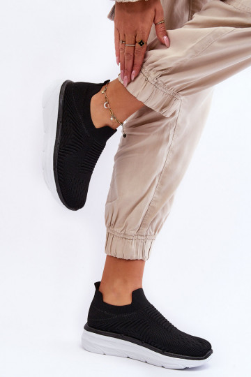 Women's Slip-on Sport Shoes Black Ferive 2