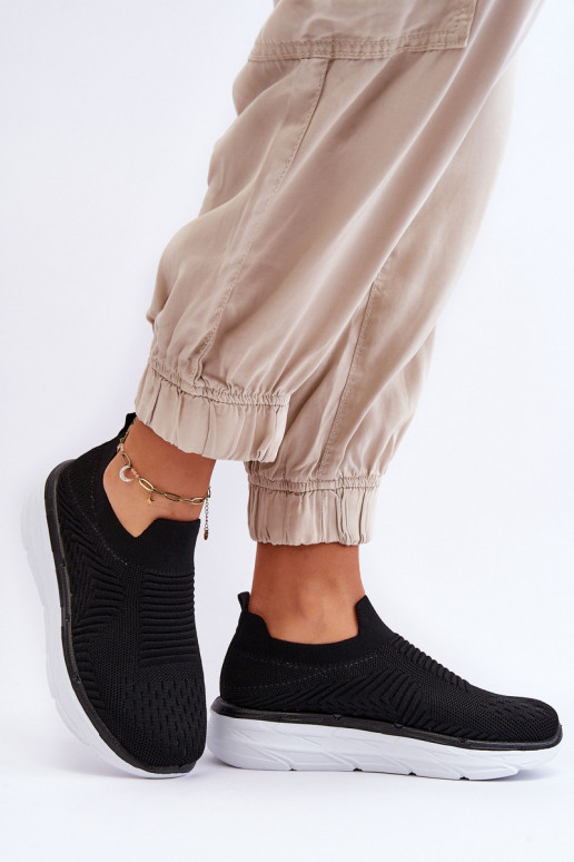 Women's Slip-on Sport Shoes Black Ferive Women's Slip-on Sport Shoes Black Ferive