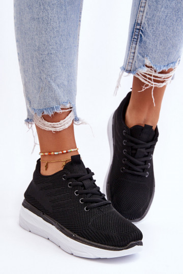 Women's Lace-up Sports Shoes Black Lavarone 2