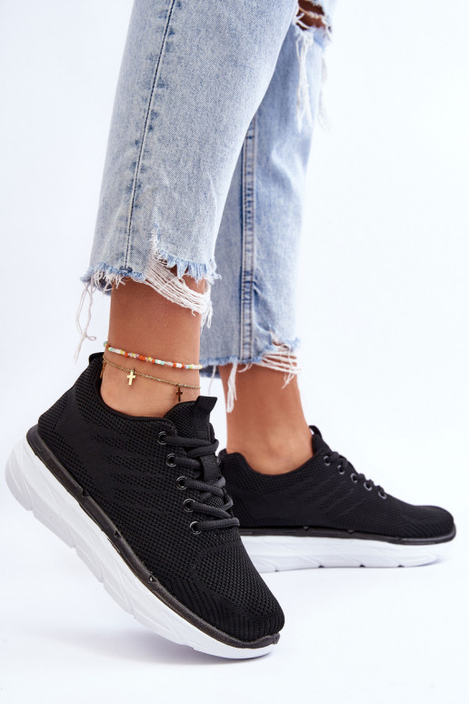 Women's Lace-up Sports Shoes Black Lavarone Women's Lace-up Sports Shoes Black Lavarone