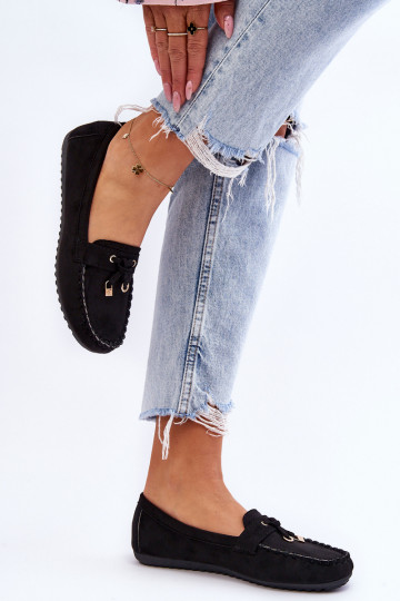 Classic Suede Loafers Black Good Time 2