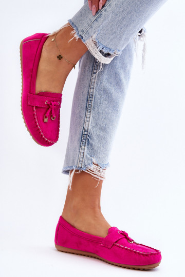 Classic Suede Loafers Fuchsia Good Time 2