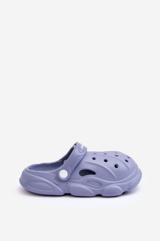 Children's Foam Slippers Crocs Blue Cloudy