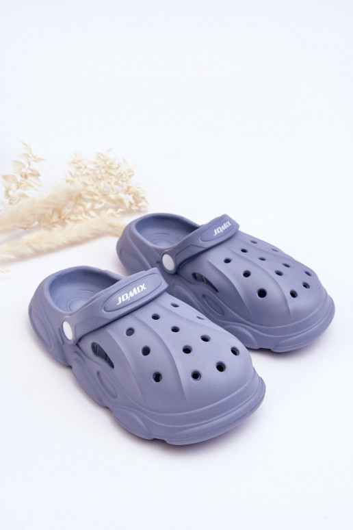 Children's Foam Slippers Crocs Blue Cloudy