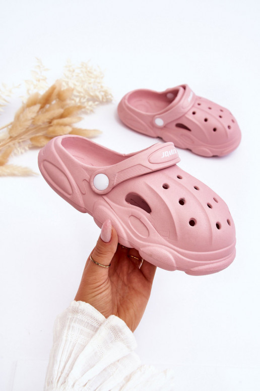 Children's Foam Slippers Crocs Pink Cloudy
