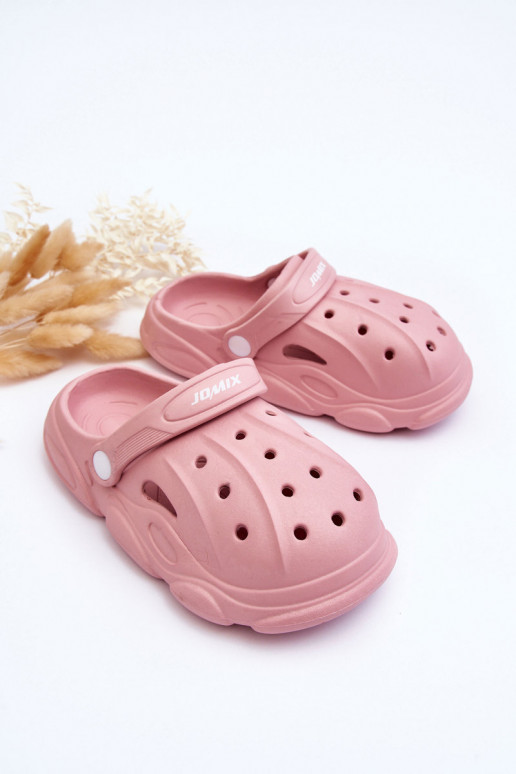 Children's Foam Slippers Crocs Pink Cloudy