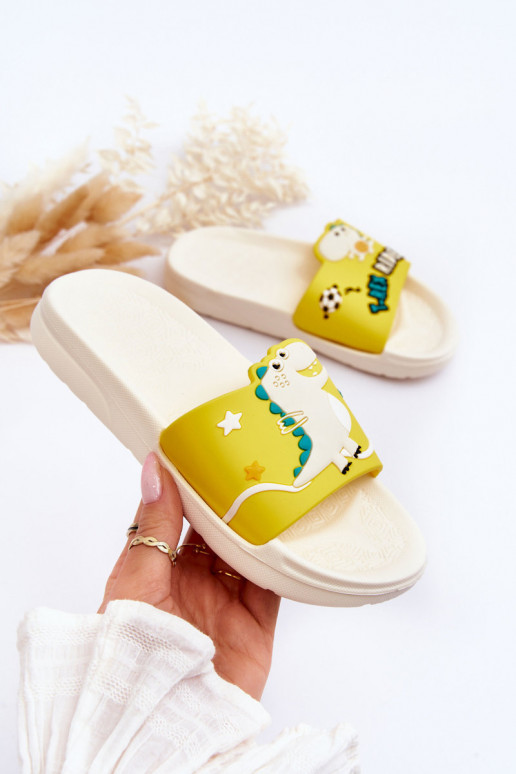 Children's Dinosaur T-Rex Slides Beige Bernis Children's Dinosaur T-Rex Slides Beige Bernis