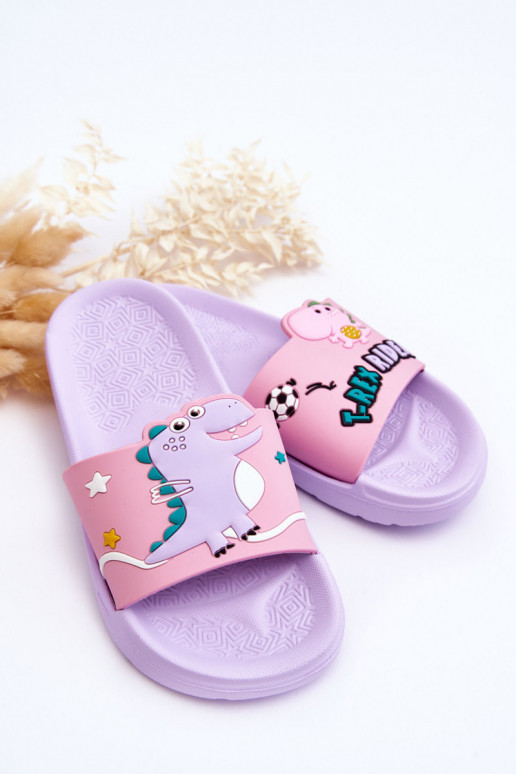 Children's Dinosaur T-Rex Slides Violet Bernis Children's Dinosaur T-Rex Slides Violet Bernis
