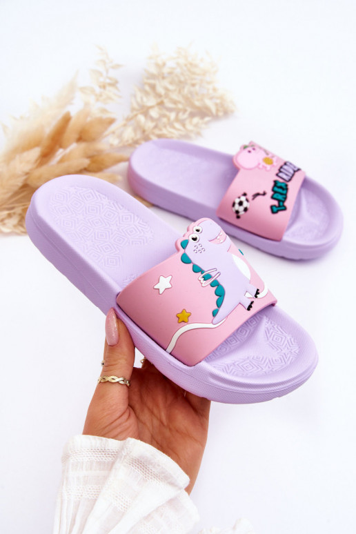 Children's Dinosaur T-Rex Slides Violet Bernis Children's Dinosaur T-Rex Slides Violet Bernis
