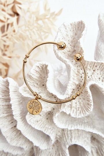 Women's Slip-On Steel Bracelet Tree Gold 2