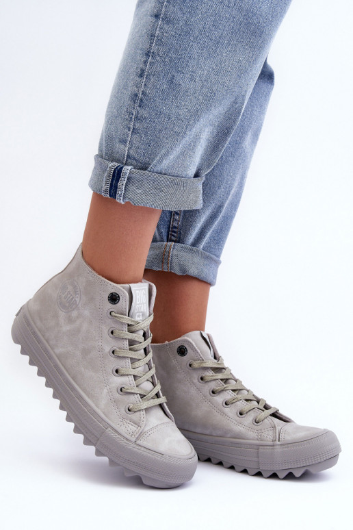 Women's Sneakers Big Star High Warm Grey GG274070 Women's Sneakers Big Star High Warm Grey GG274070