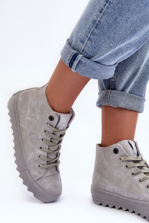 Women's Sneakers Big Star High Warm Grey GG274070 Women's Sneakers Big Star High Warm Grey GG274070