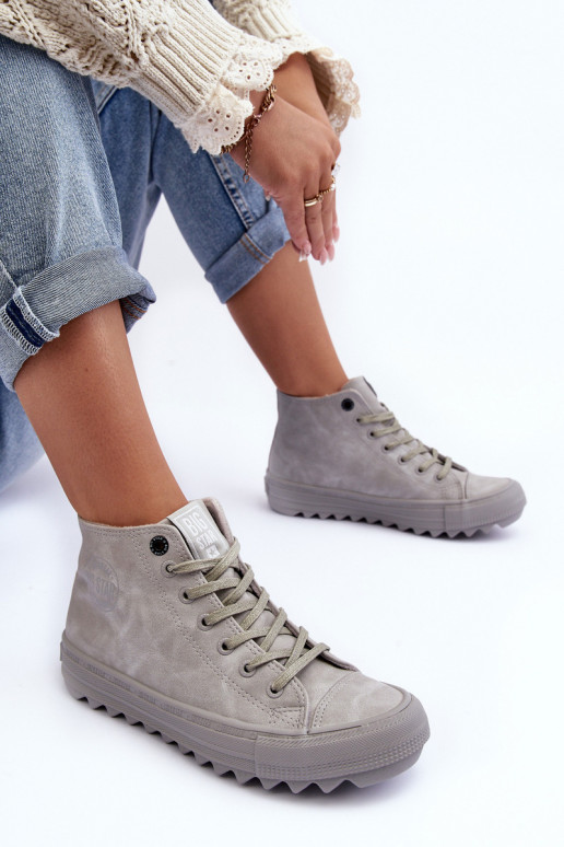 Women's Sneakers Big Star High Warm Grey GG274070 Women's Sneakers Big Star High Warm Grey GG274070