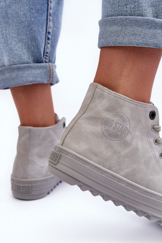 Women's Sneakers Big Star High Warm Grey GG274070 Women's Sneakers Big Star High Warm Grey GG274070