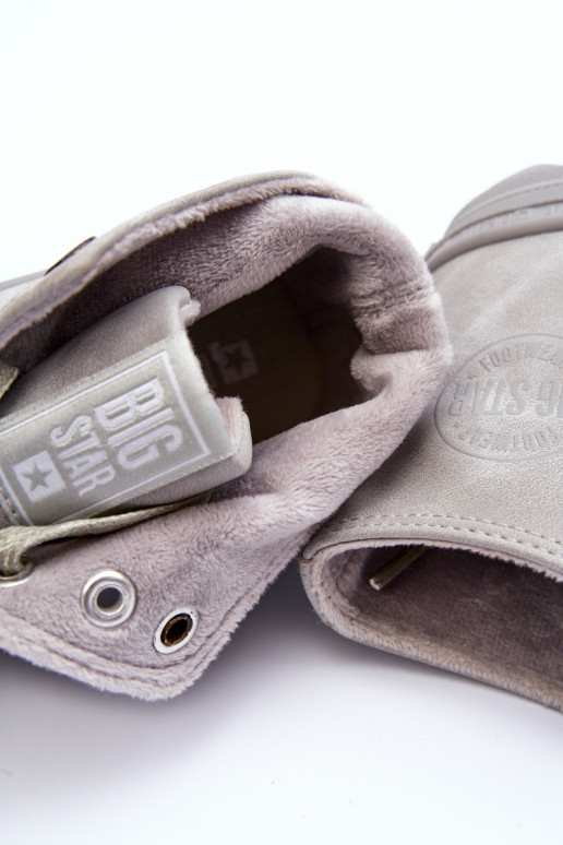 Women's Sneakers Big Star High Warm Grey GG274070 Women's Sneakers Big Star High Warm Grey GG274070