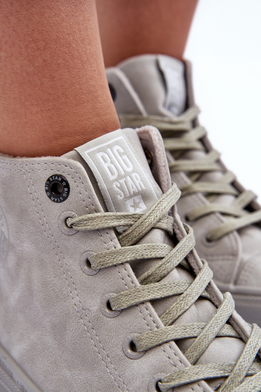 Women's Sneakers Big Star High Warm Grey GG274070 Women's Sneakers Big Star High Warm Grey GG274070