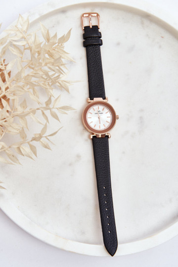 Giorgio&Dario Classic Women's Leather Watch Black 2