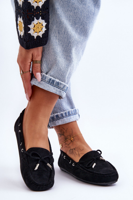 Women's Suede Loafers Black Si Passione Women's Suede Loafers Black Si Passione