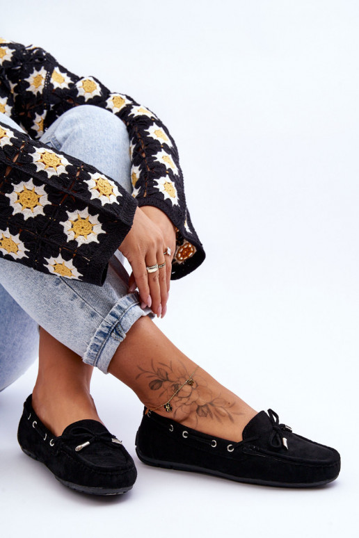 Women's Suede Loafers Black Si Passione Women's Suede Loafers Black Si Passione