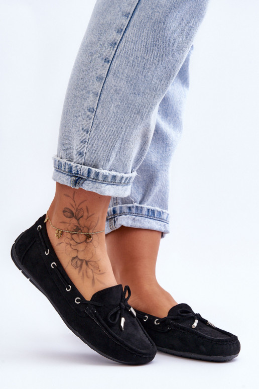 Women's Suede Loafers Black Si Passione Women's Suede Loafers Black Si Passione