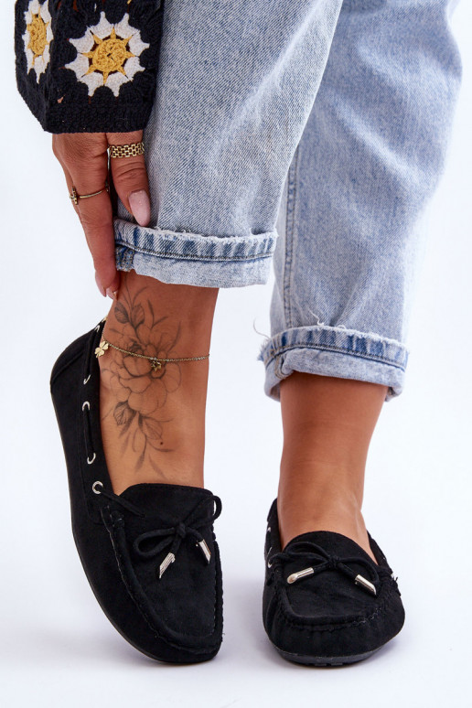 Women's Suede Loafers Black Si Passione Women's Suede Loafers Black Si Passione