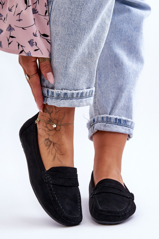 Women's Suede Loafers Black Lenvie Women's Suede Loafers Black Lenvie