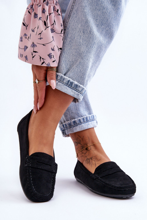 Women's Suede Loafers Black Lenvie Women's Suede Loafers Black Lenvie