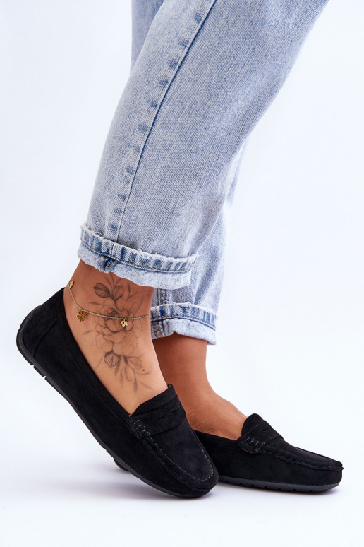 Women's Suede Loafers Black Lenvie Women's Suede Loafers Black Lenvie