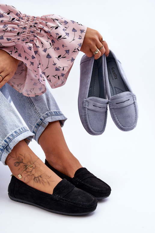 Women's Suede Loafers Black Lenvie Women's Suede Loafers Black Lenvie