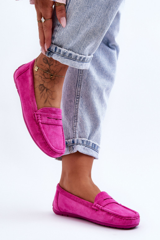Women's Suede Moccasins Pink Lenvie Women's Suede Moccasins Pink Lenvie