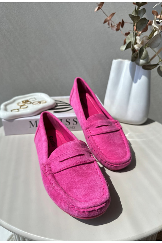 Women's Suede Moccasins Pink Lenvie Women's Suede Moccasins Pink Lenvie
