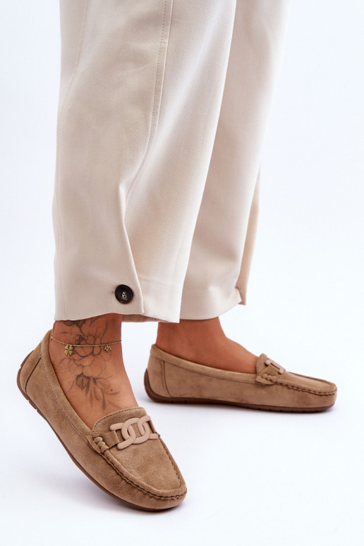 Women's Fashion Suede Moccasins Brown Rabell Women's Fashion Suede Moccasins Brown Rabell