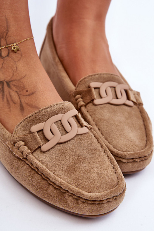Women's Fashion Suede Moccasins Brown Rabell Women's Fashion Suede Moccasins Brown Rabell