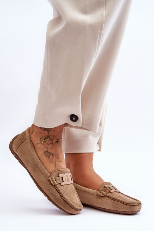 Women's Fashion Suede Moccasins Brown Rabell Women's Fashion Suede Moccasins Brown Rabell