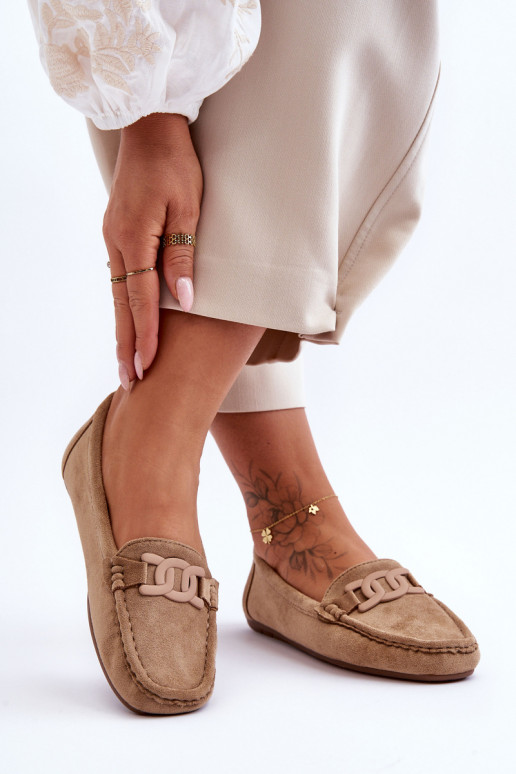 Women's Fashion Suede Moccasins Brown Rabell Women's Fashion Suede Moccasins Brown Rabell