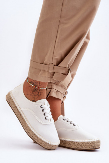 Lace-Up Espadrilles Big Star LL274833 White 2