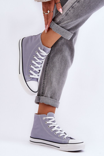 Women's Classic High Top Sneakers Gray Remos 2