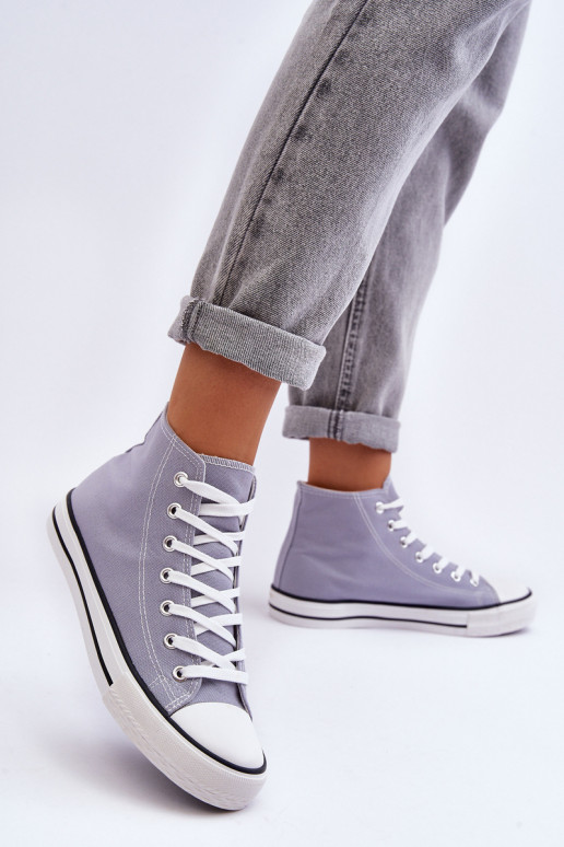 Women's Classic High Top Sneakers Gray Remos