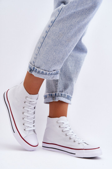 Women's Classic High Top Sneakers White Remos 2